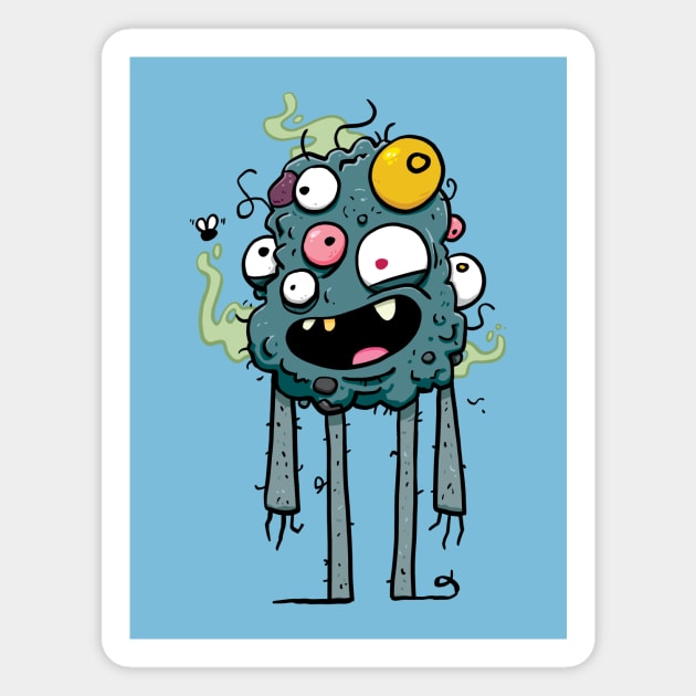 Belly Button Lint Monster Magnet by striffle